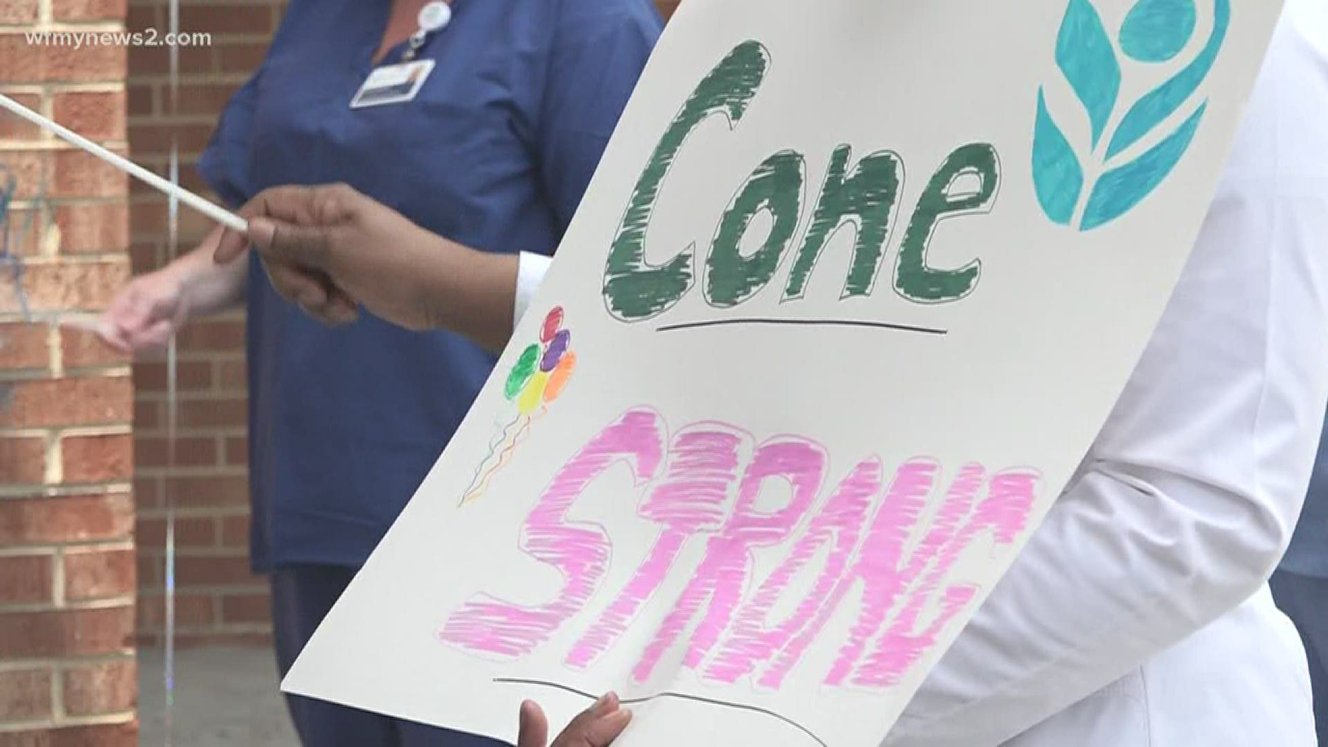 Cone Health celebrated its 100th patient recovery as he left the hospital.