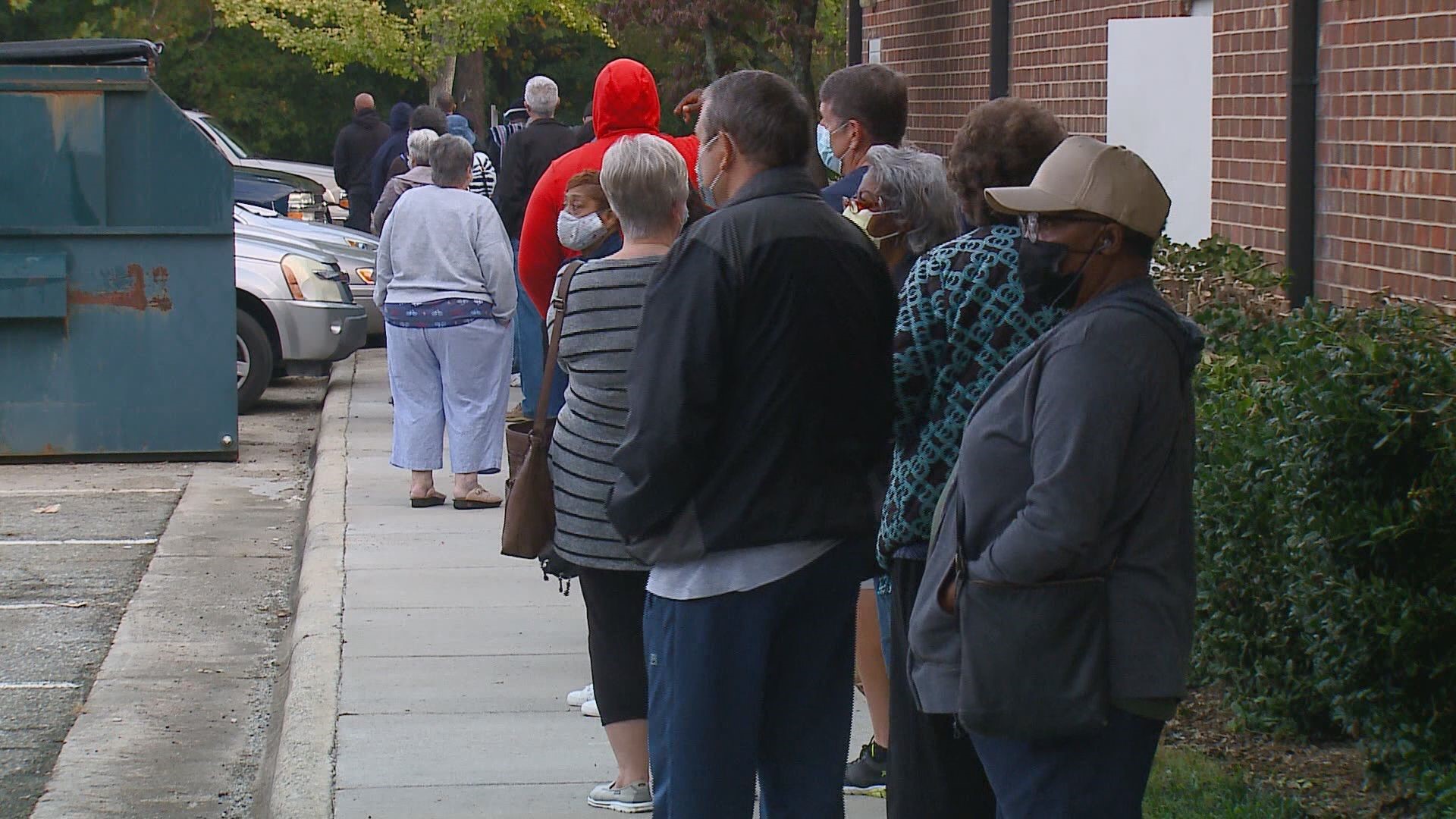 The State Board of Elections reported 272,000 people voted in-person on the first day of early voting in North Carolina. Many people had to wait in line.