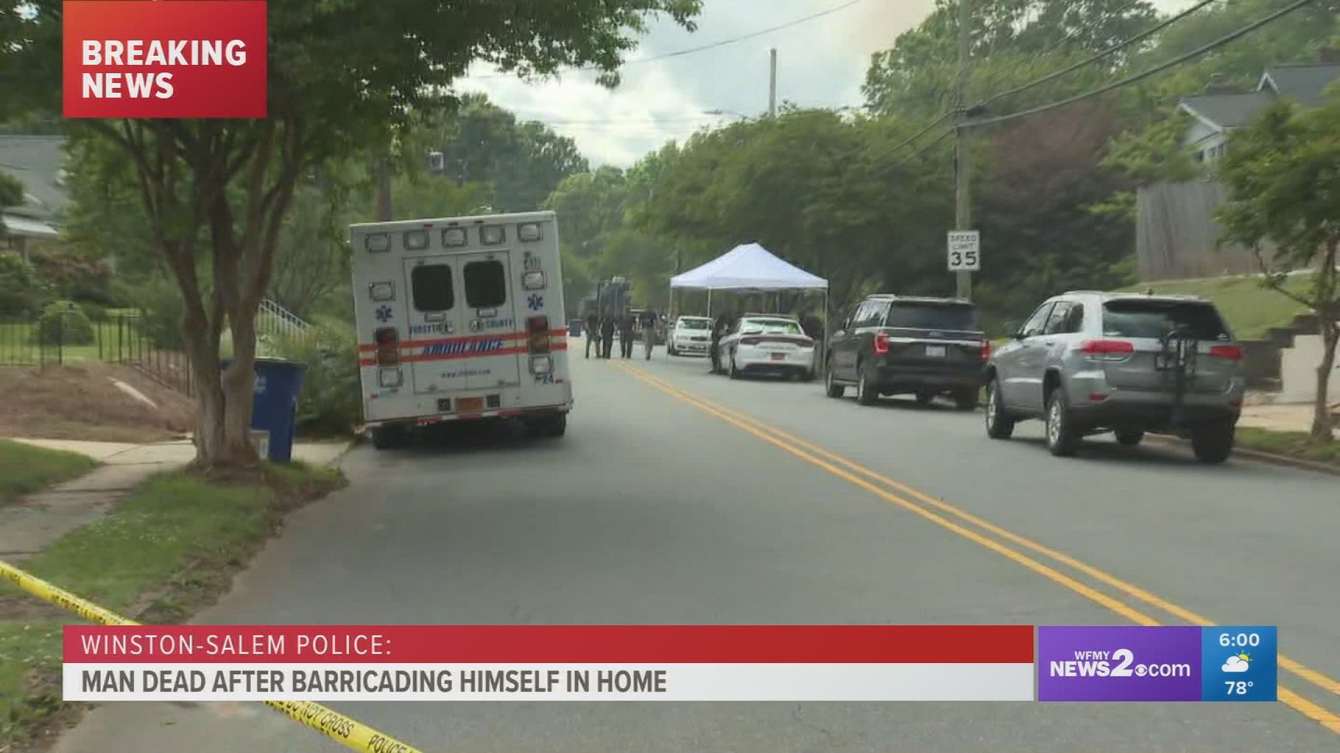 A standoff started just before 1 p.m. Wednesday when officers responded to a disturbance call. Police say a man pulled a gun on them.