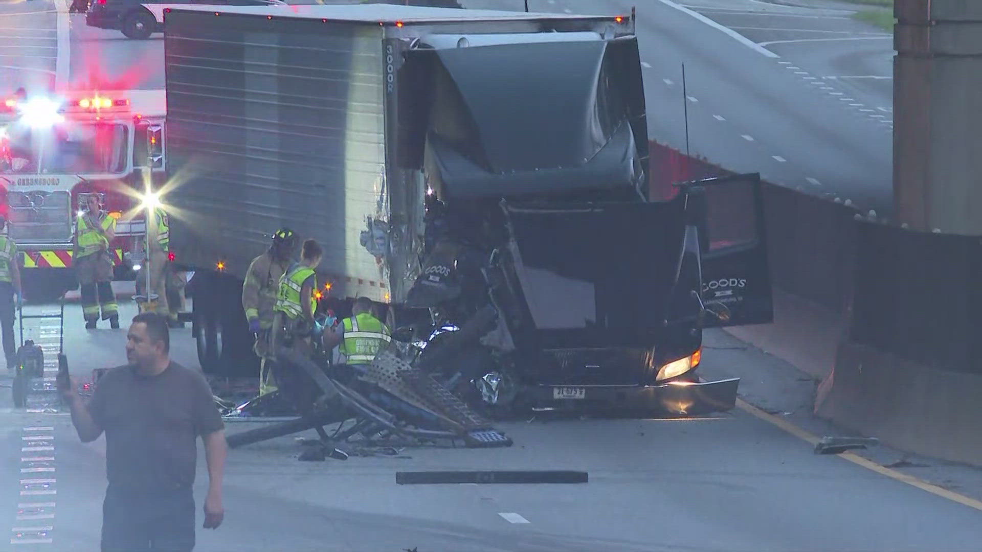A crash closes all southbound lanes of US 29 at E Market Street.