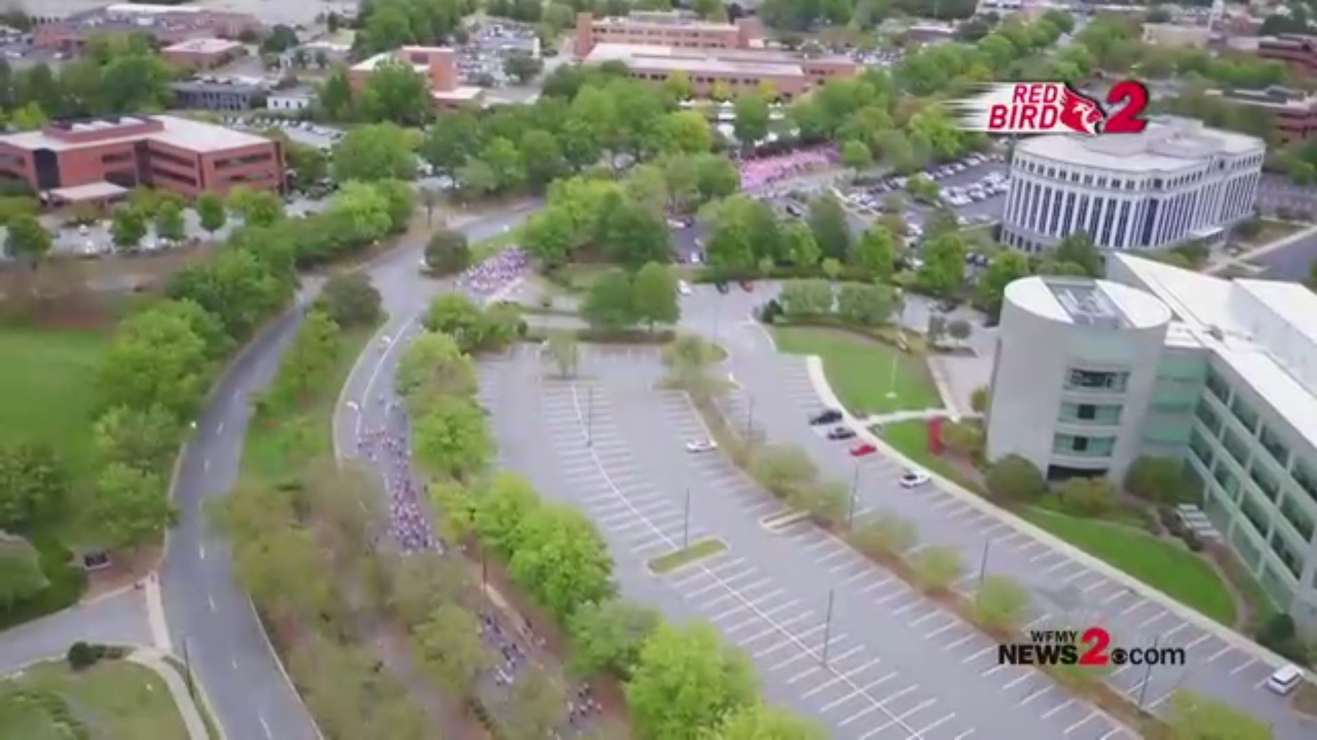 The 5k event was held at the Women's Hospital and raised more than $96,000 to fight against breast cancer.