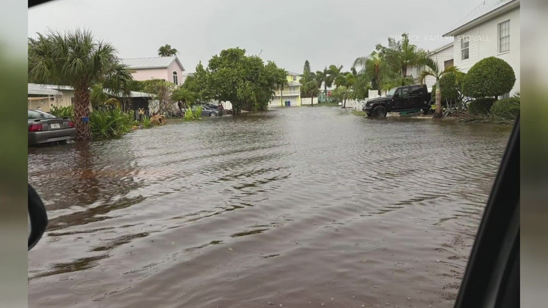 Kaitlyn Stovall and her family are on Anna Maria Island in Florida. They haven’t been able to go anywhere, due to flooding.