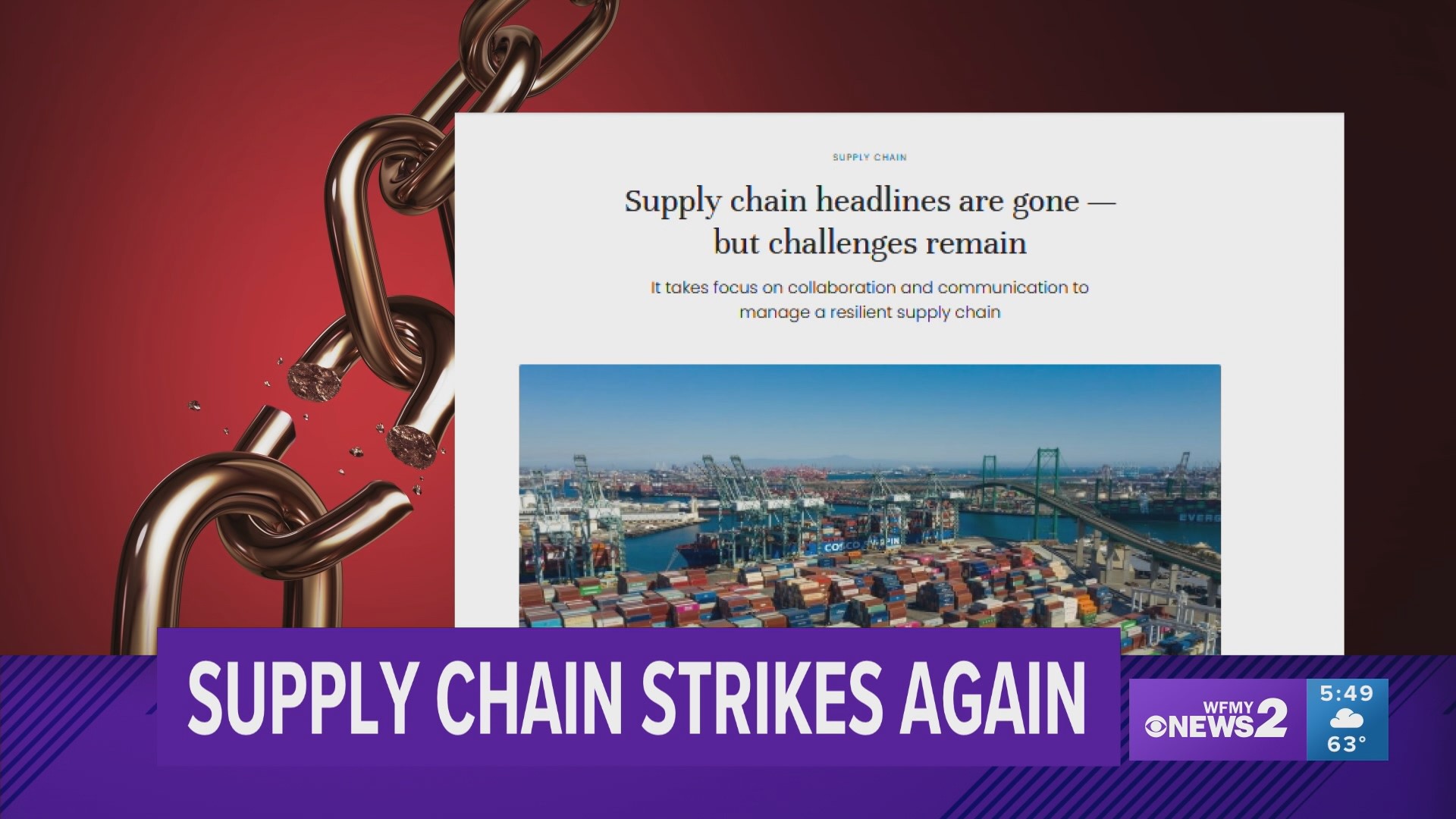 It does not delay as we saw during the pandemic, but a National Retail Federation report says the supply chain issues are still lingering.