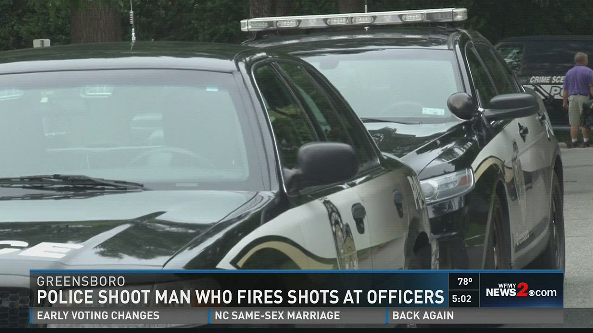 Man Points Gun at Greensboro Police; Police Shoot wfmynews2