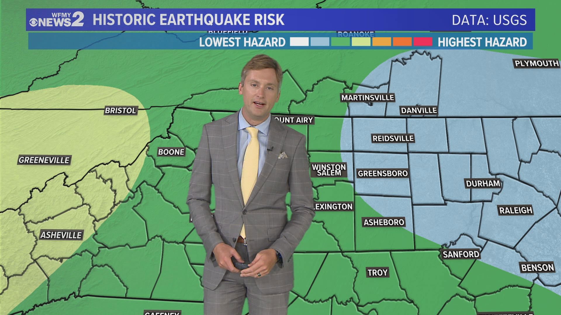 Is the earthquake risk higher in North Carolina?