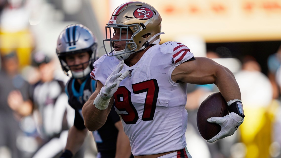 Coleman's 4 TDs lead 49ers past Panthers 51-13