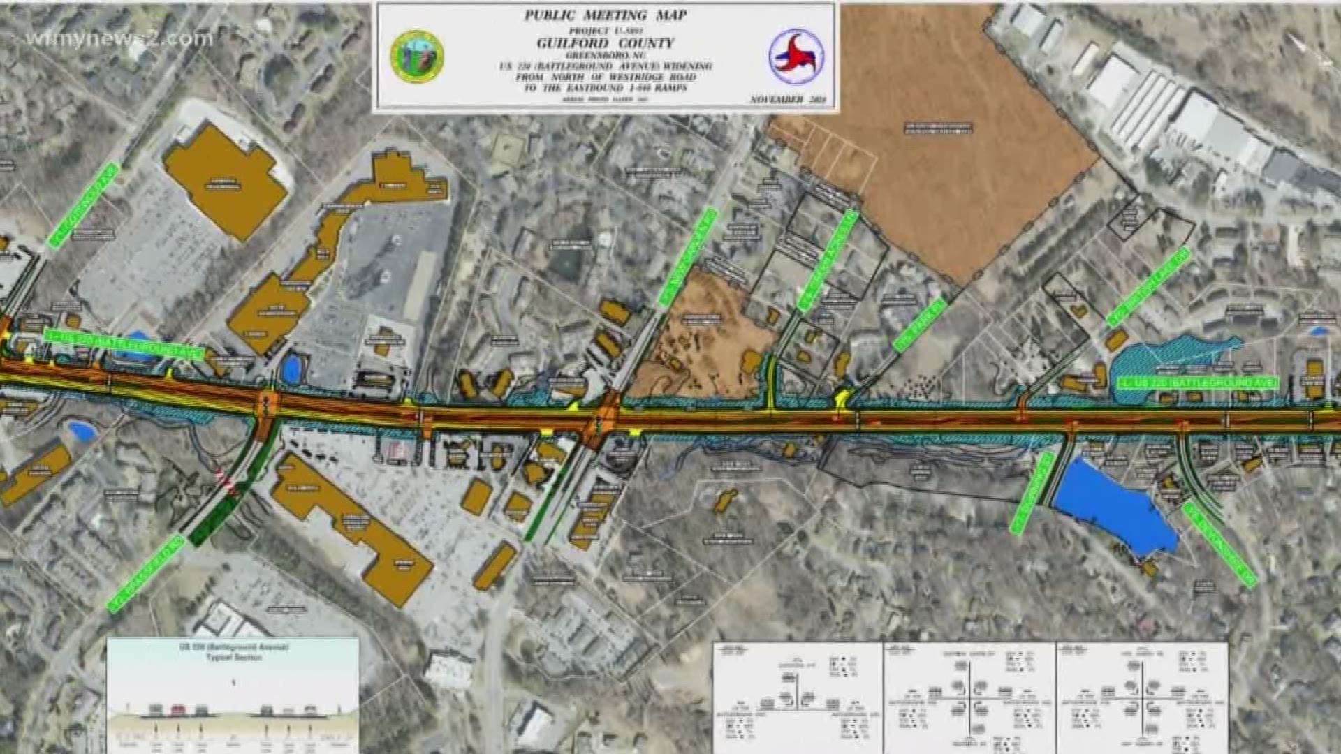 WFMY News 2 is getting a first look at big plans to expand the highly-traveled Battleground Avenue.