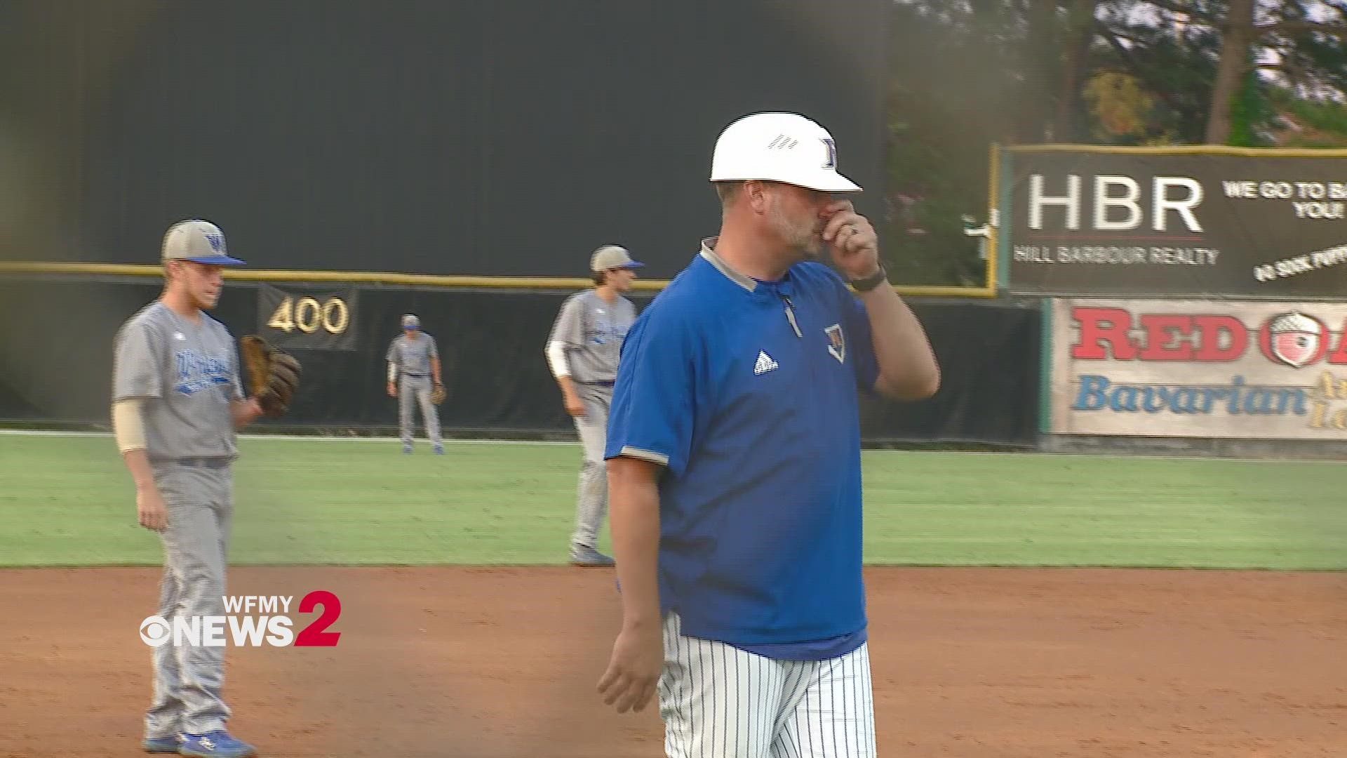 The Tigers win 10-0 as Drake Purvis threw a no-hitter. Randleman is one win from back-to-back championships.