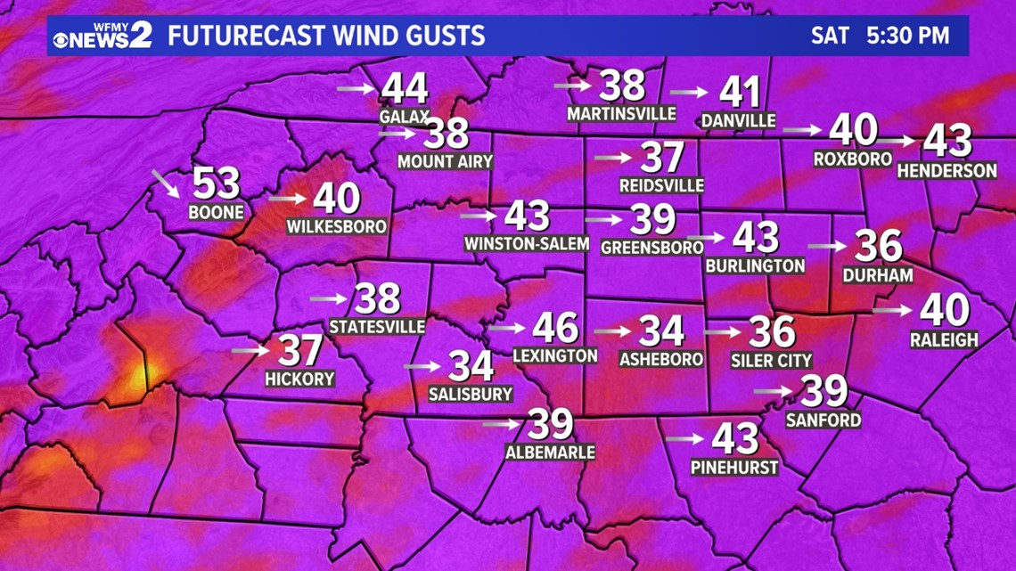 High winds likely Saturday, power outages possible in Greensboro ...