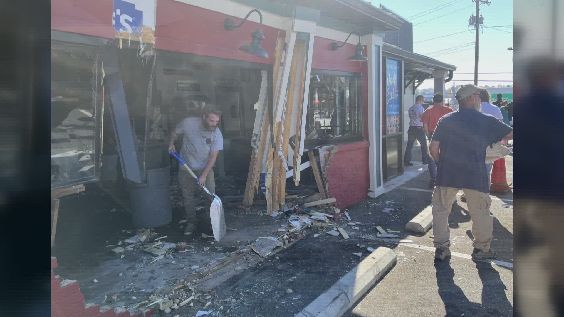 The restaurant is closed until further notice but the owner says he hopes to have the drive-thru running.