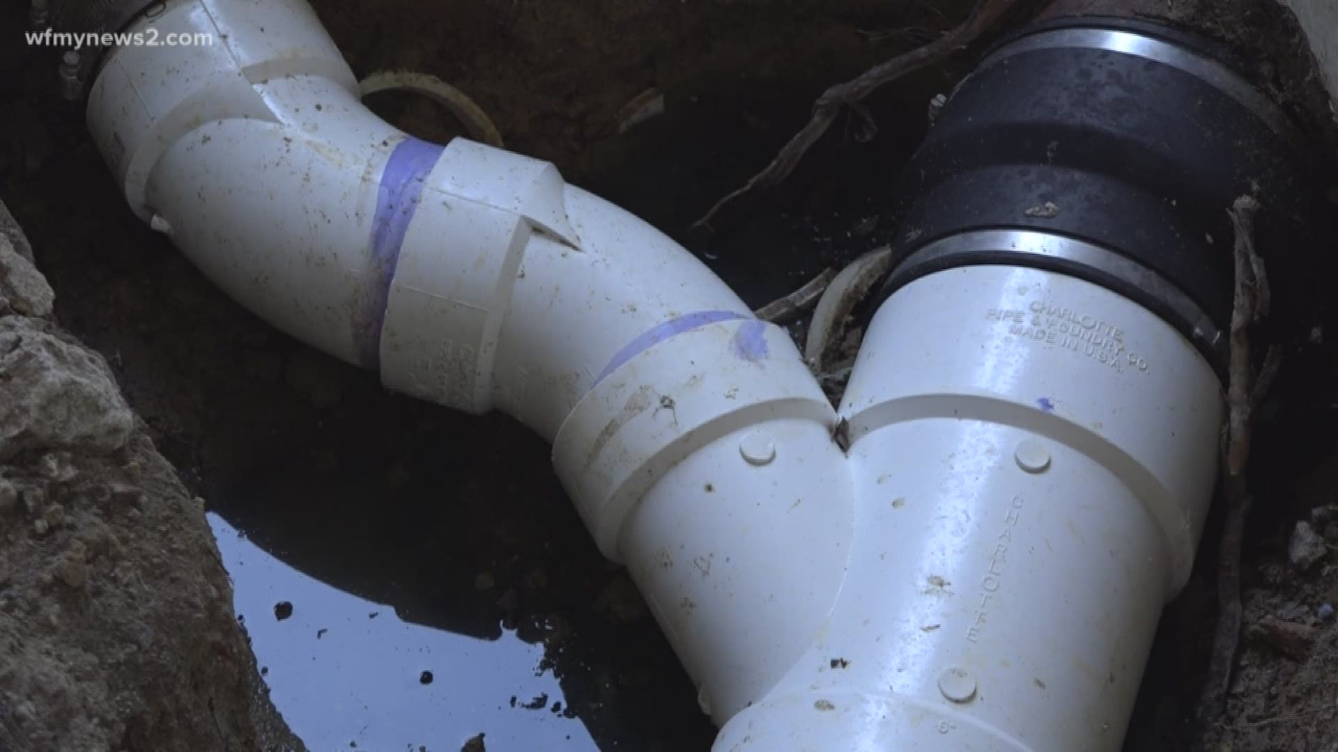 Woman finds our her plumbing has been hooked up with her neighbors and the law can't help.