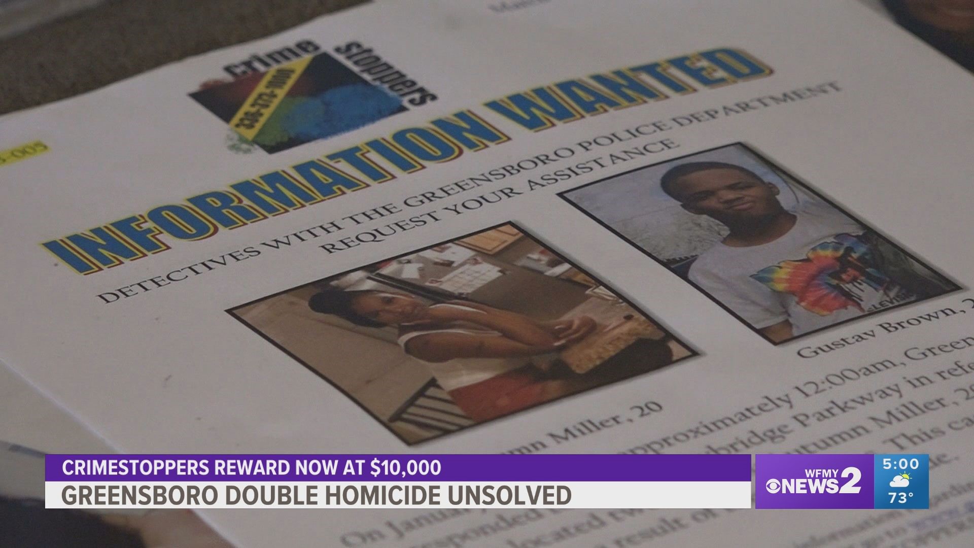 Autumn Miller and Gustav Brown were shot and killed in January 2022. Crimestoppers is now offering a $10,000 reward for information leading to an arrest.