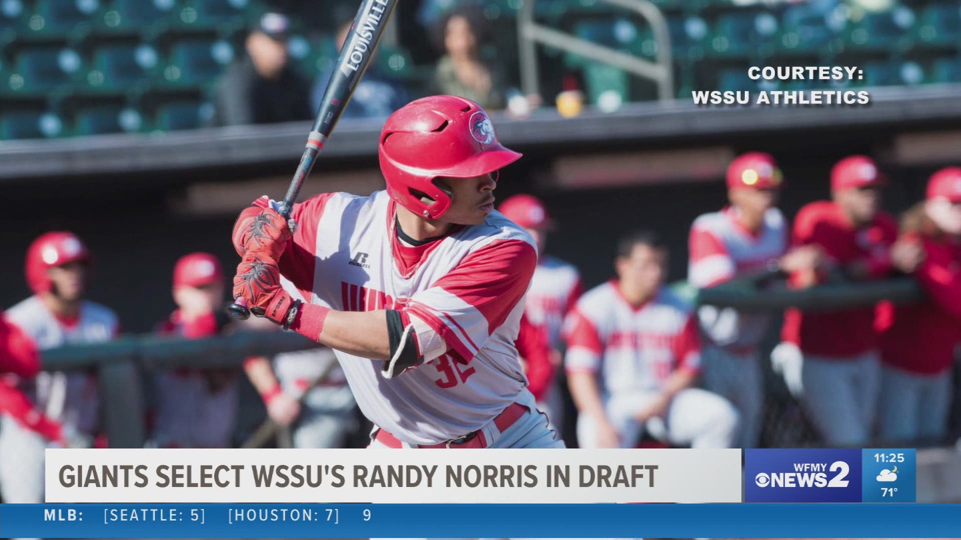 The San Francisco Giants selected Winston-Salem State outfielder and Dudley High School alum Randy Norris in the 2018 Major League Baseball Draft.