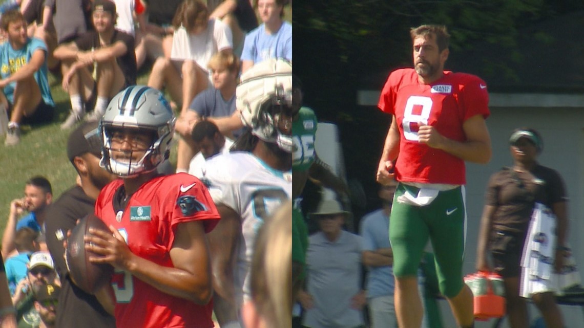 Carolina Panthers Hold Joint Training Camp Practice with Gaffney High School