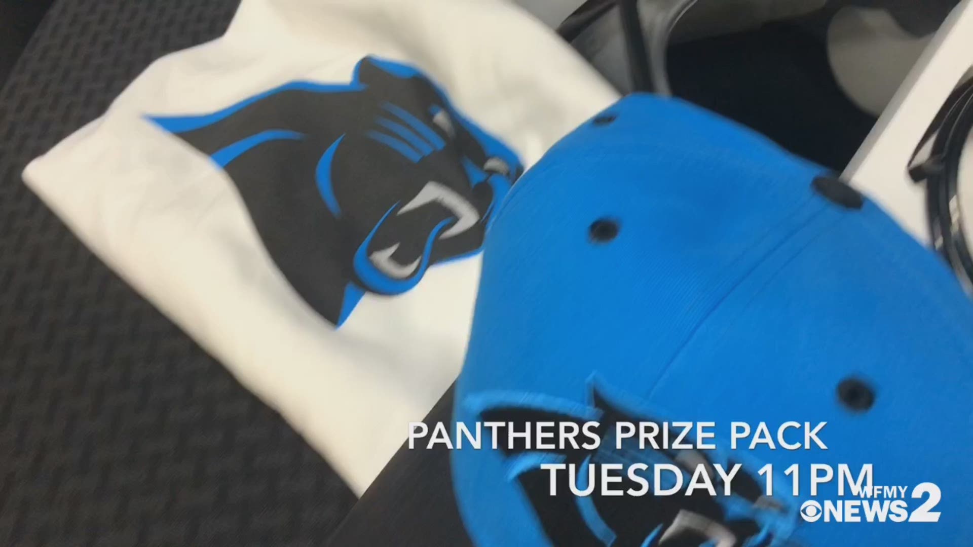 Autographed Panthers gear part of Tuesday's Panthers Prize Pack. One call... wins it all. WFMY News 2 @ 11 Tuesday.