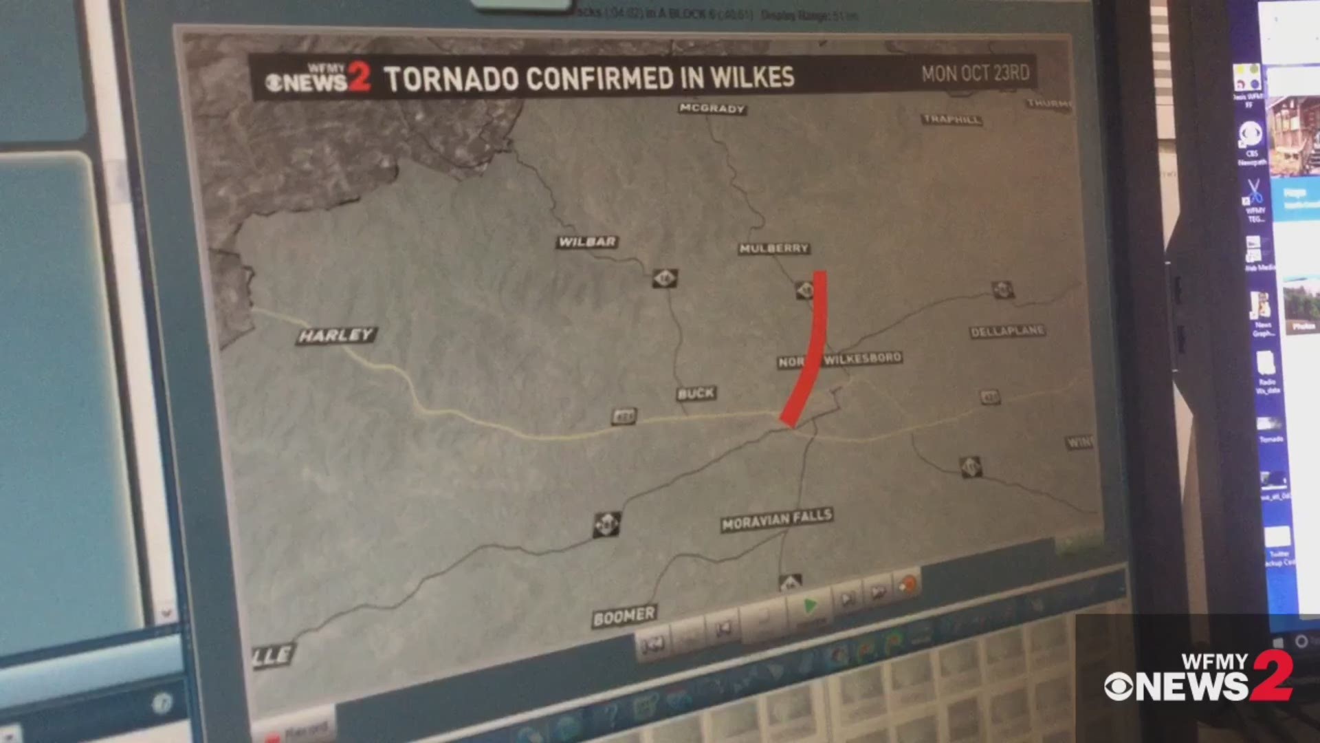 Terran Kirksey talks about the EF-1 tornado in Wilkes Co.