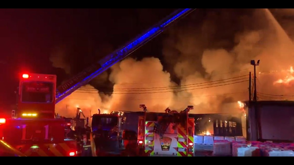 PHOTOS | Weaver Fertilizer Plant fire in Winston-Salem | wfmynews2.com