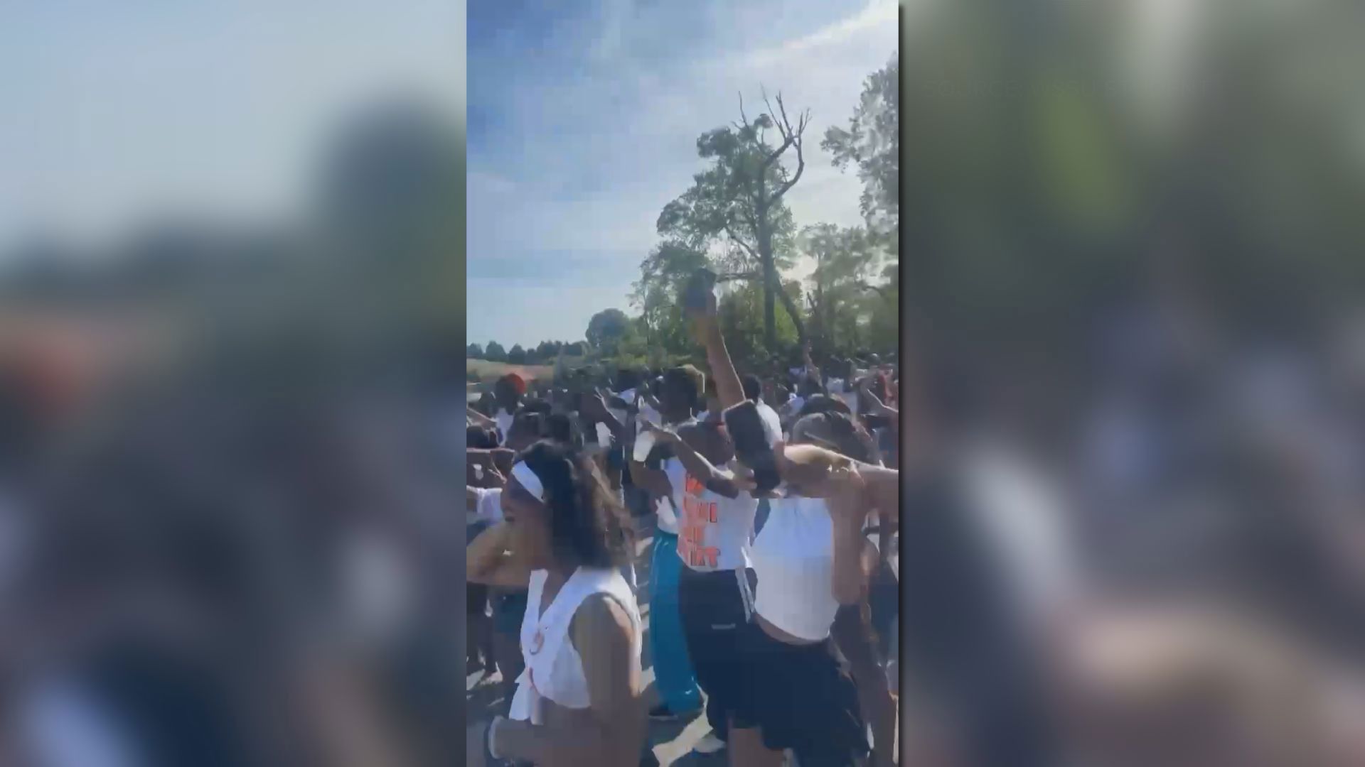 Huge fight breaks out as hundreds gather for a party on N. Patterson Ave. in Winston-Salem.