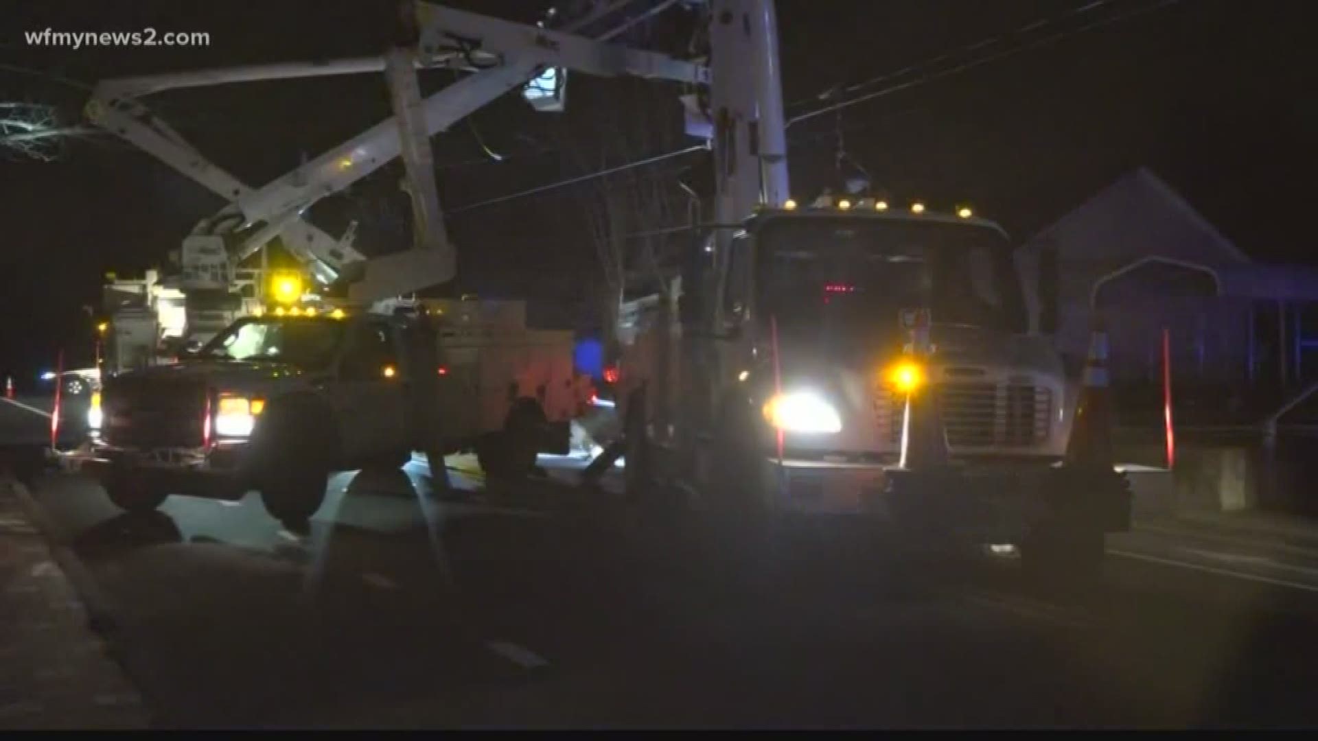 Nearly 1,500 Duke Energy customers were without power in Guilford County.