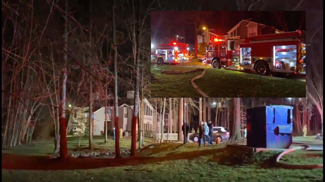 Firefighters battle Pisgah Place Apartment fire in Greensboro