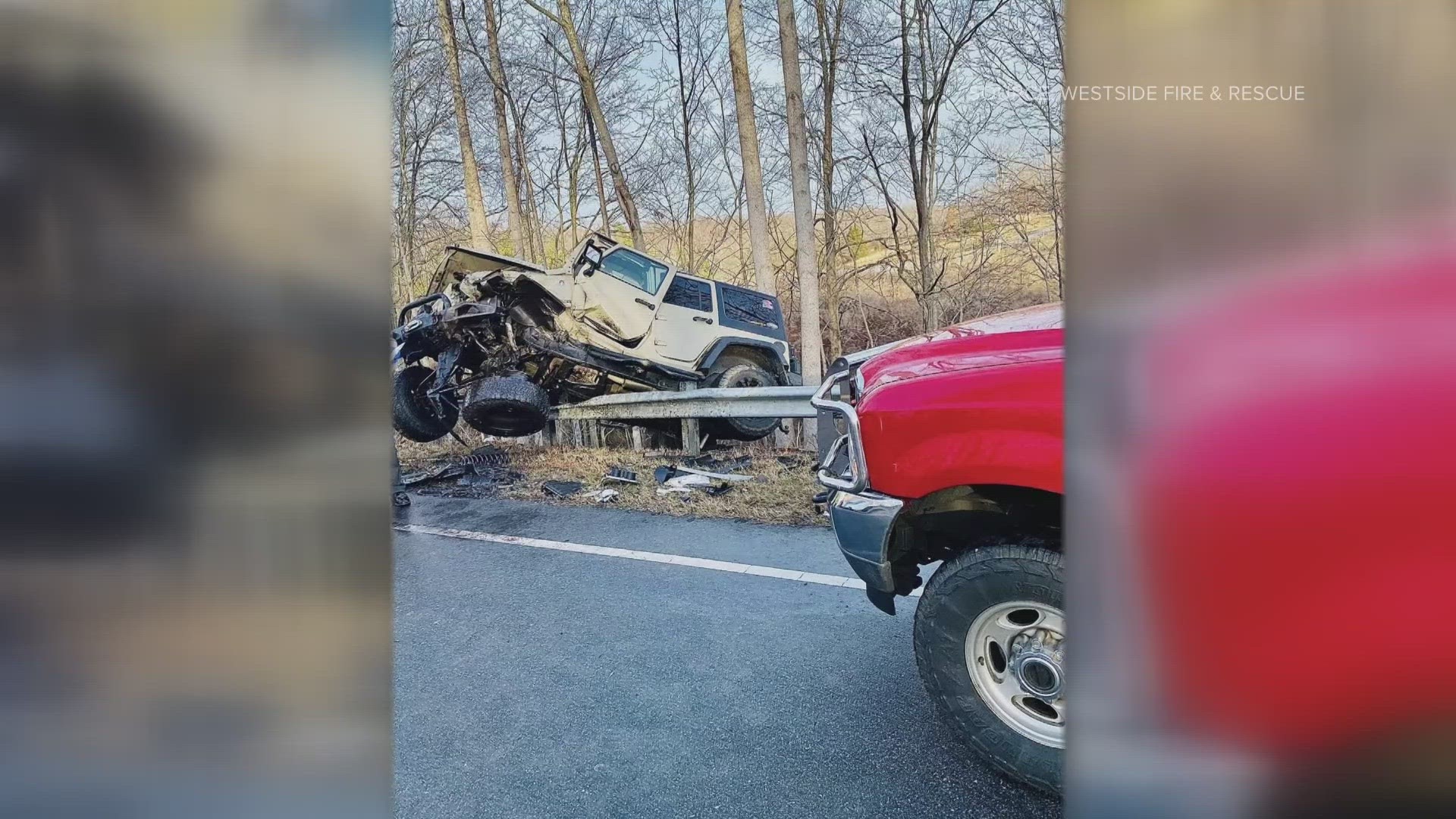 The crash site was closed for three hours for investigation.