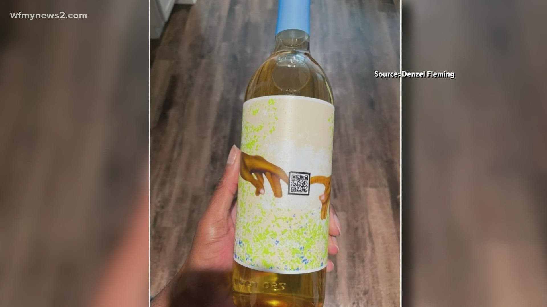 Denzel Fleming created his own wine line called, “Something to Hold You.”