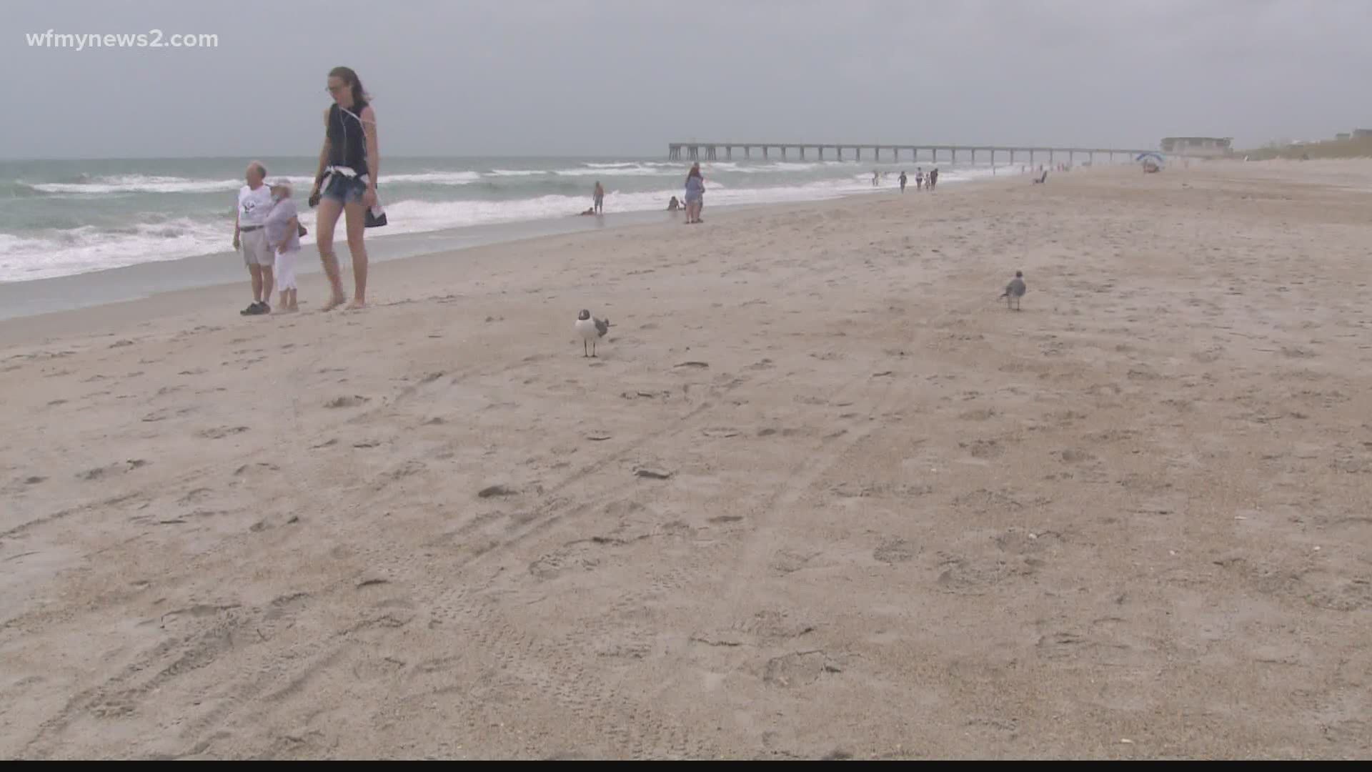The storm didn’t scare everyone away from Wrightsville Beach. Many hope to be back out again, once Isaias passes.