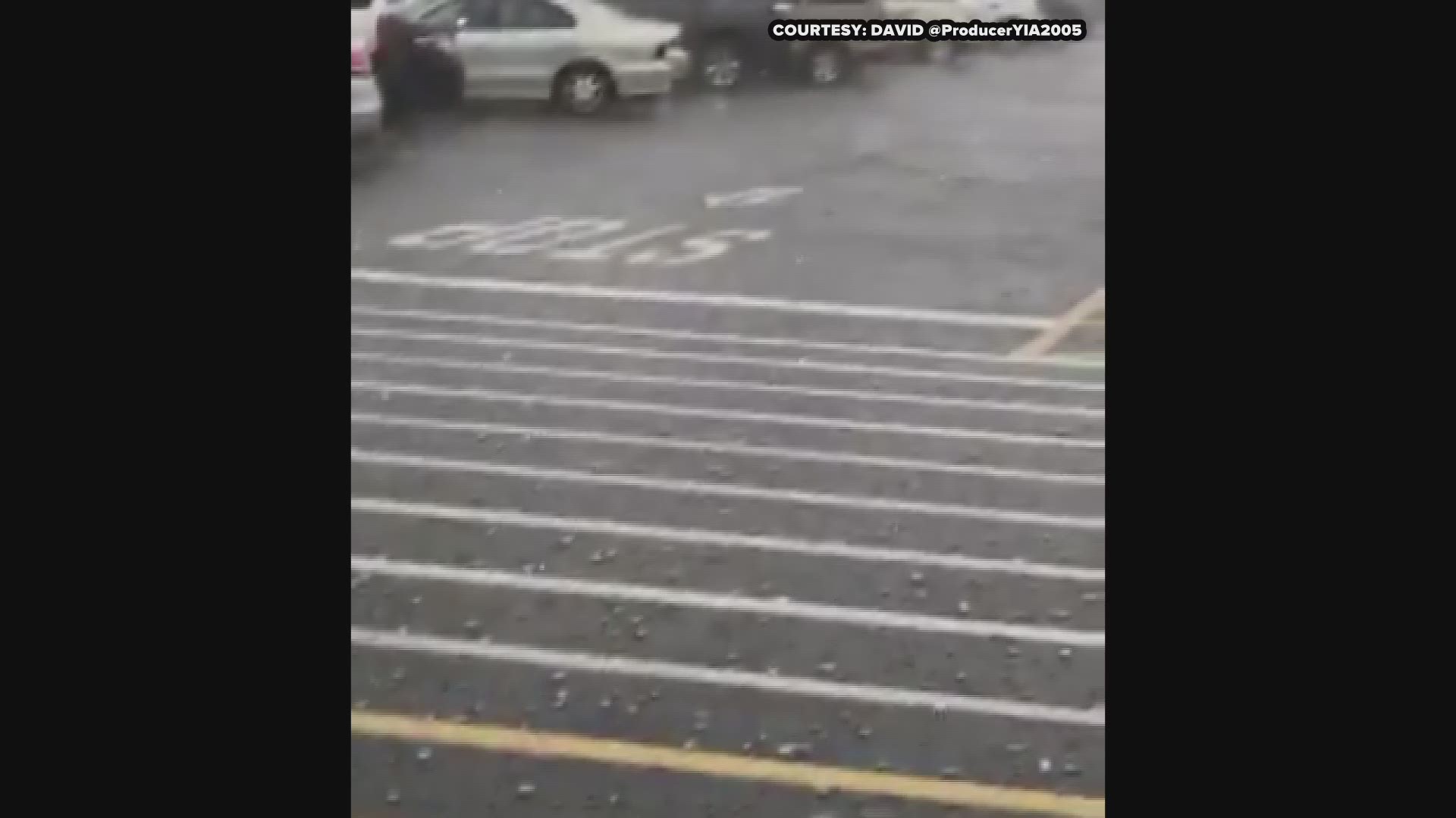 Check out the hail! This is video of hail coming down outside the Walmart in Kernersville among other areas in the Triad.