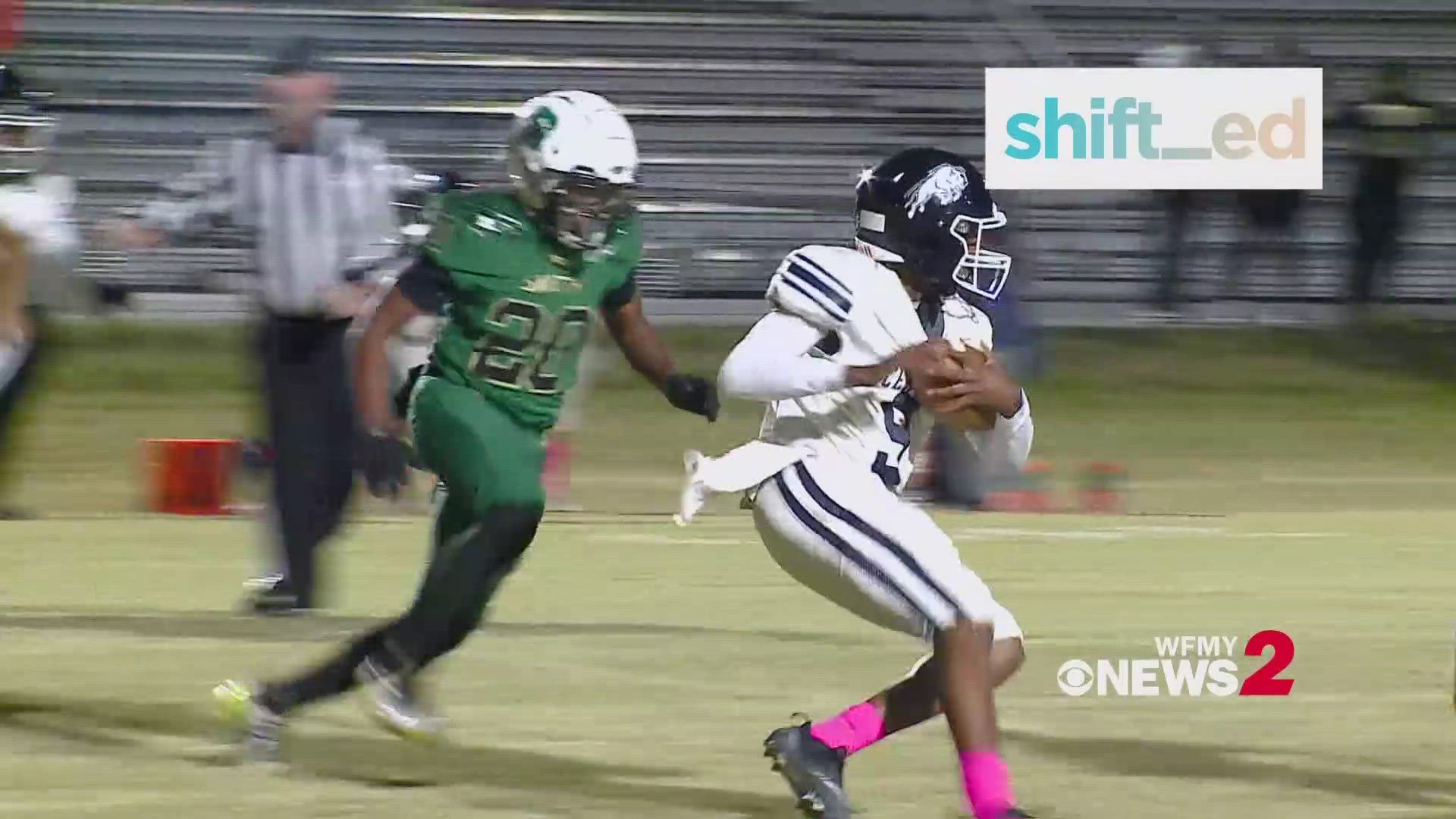 High Point Central’s Avery Chapman breaks a tackle then takes it to the house for our Week 9 Shift_ed Play of the Week