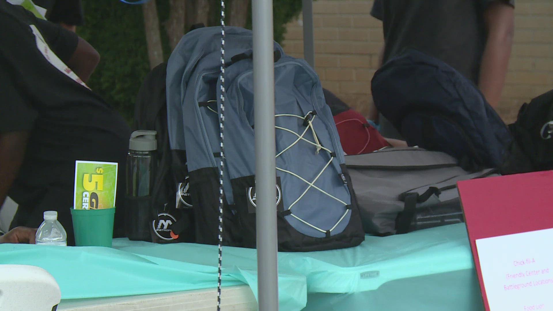 St. Matthews United Methodist Church had nearly 300 backpacks to give to the community.