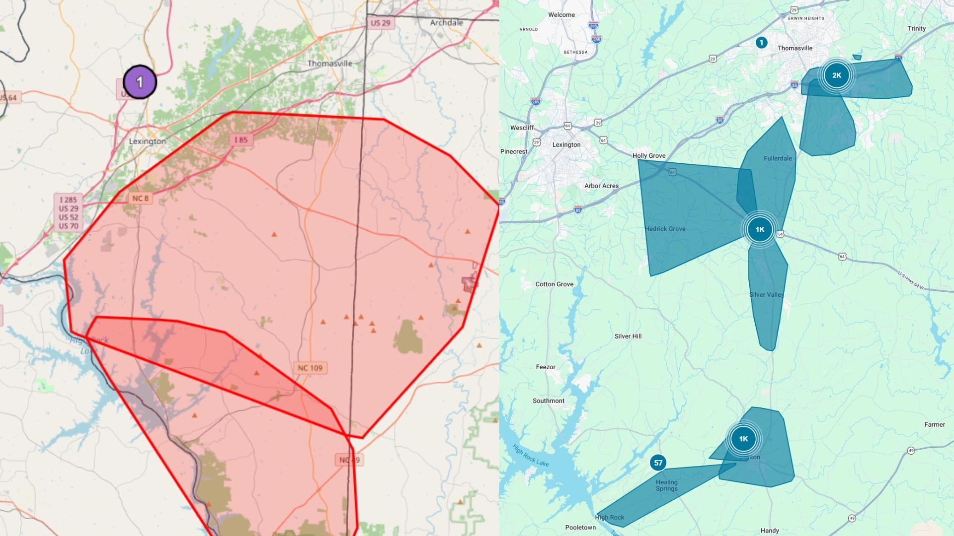 Over 20,000 without power in Davidson County: Duke Energy