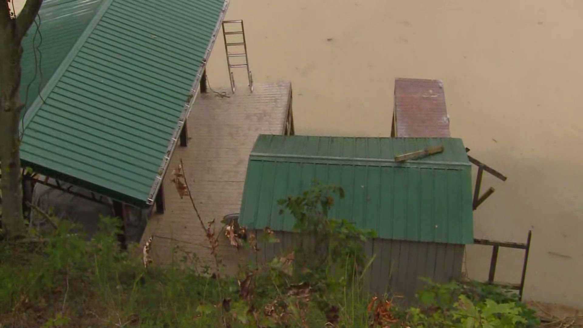 Lake Lure faces severe damage. Only residents are allowed inside but everyone is urged to leave.