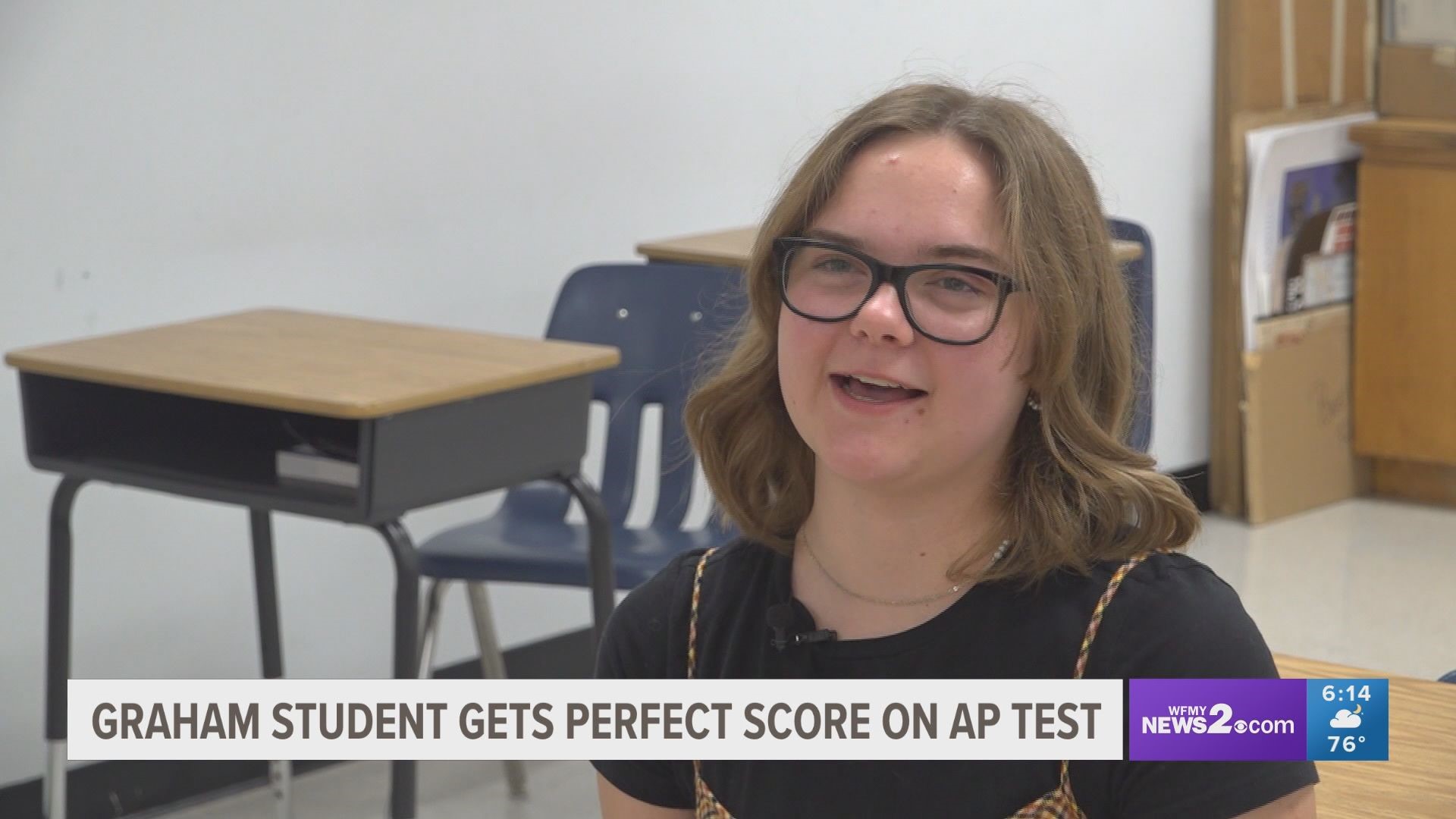 The River Mill Academy student was one of 48 in the world to get a perfect score.