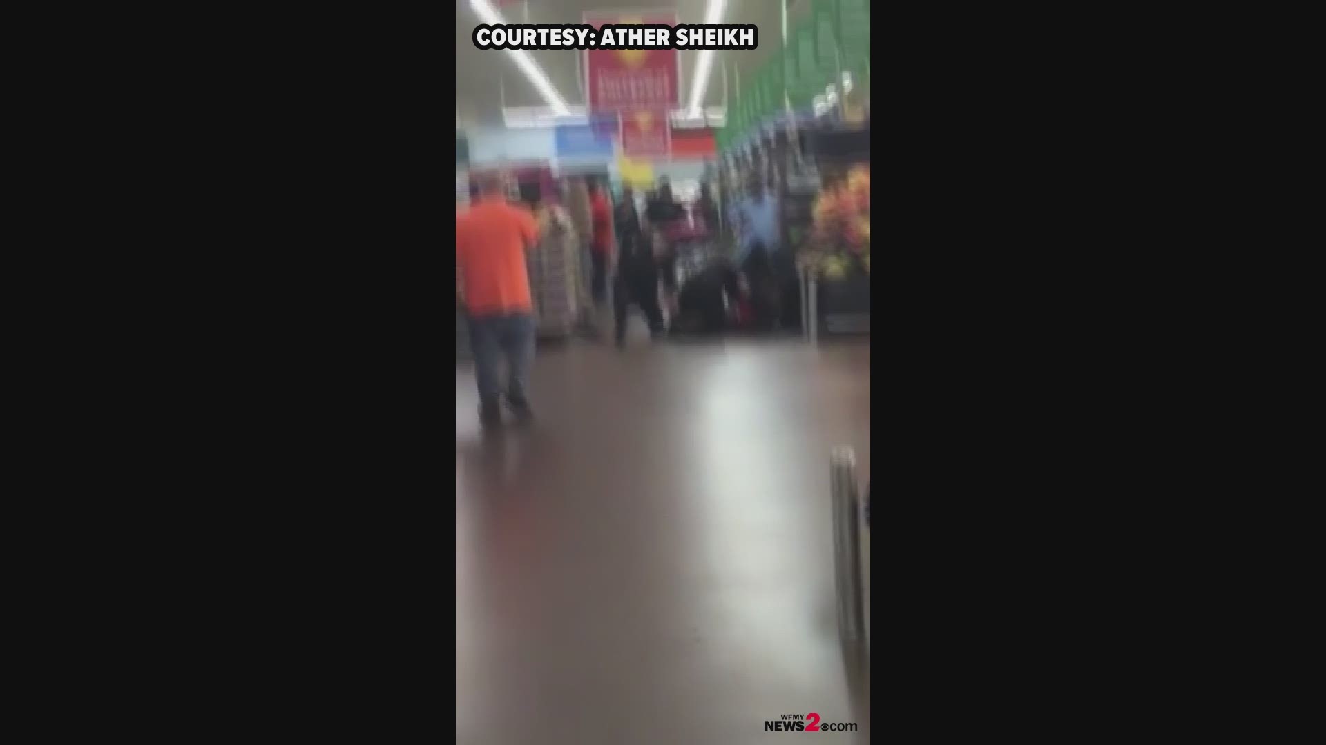 Shopper at Walmart captures video of police taking down suspect after police shooting