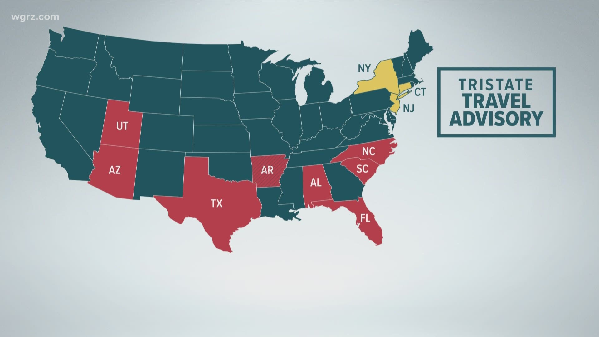 Travelers from states with high infection rates will need to quarantine for 14 days.