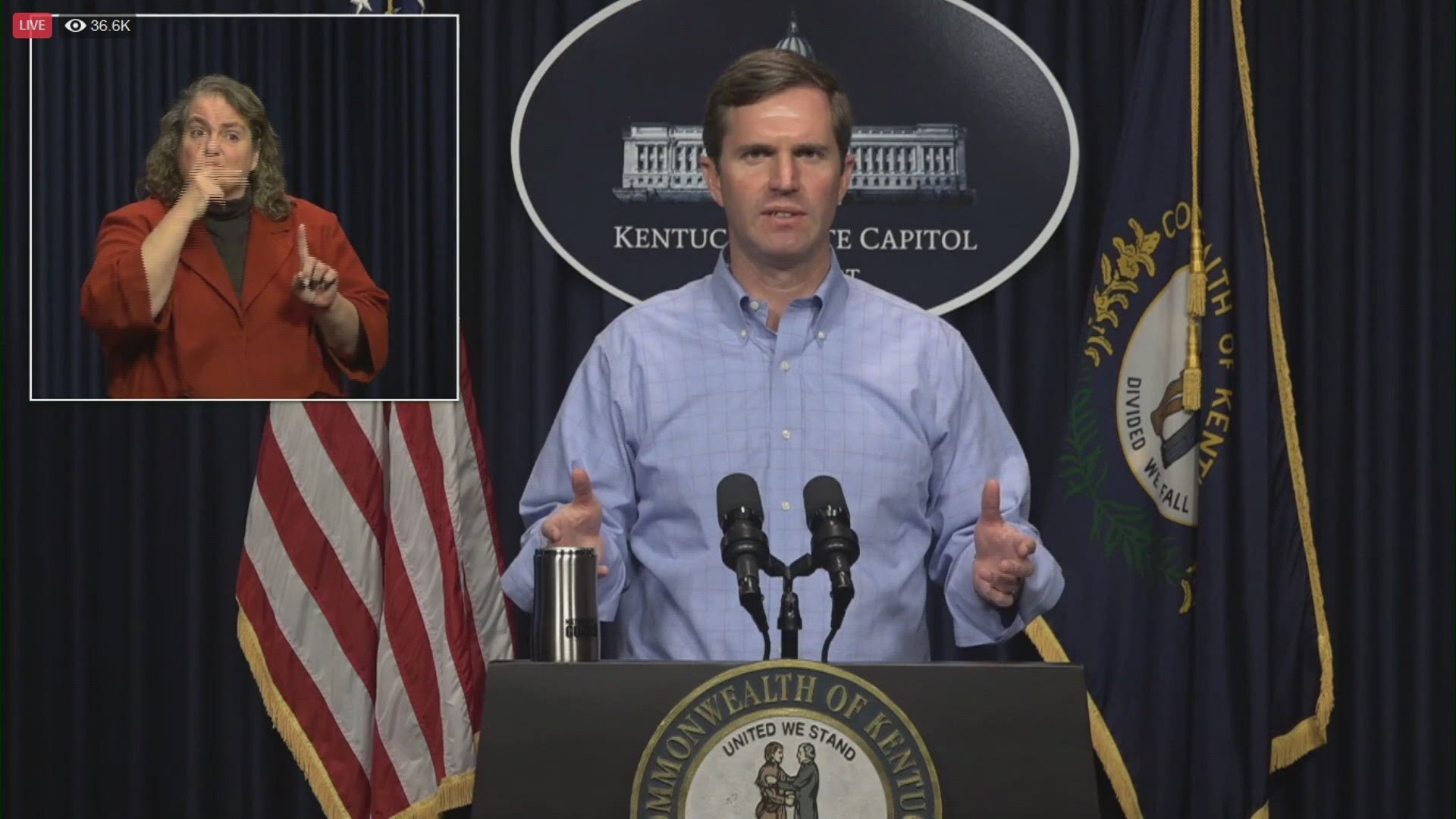 Governor Andy Beshear discusses a positive case of COVID-19 after someone attended a coronavirus party in Kentucky.