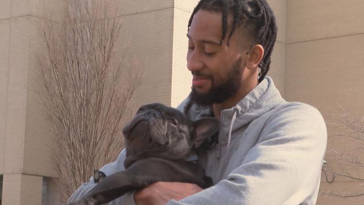 Basketball player opens up about his emotional support dog, Ghost