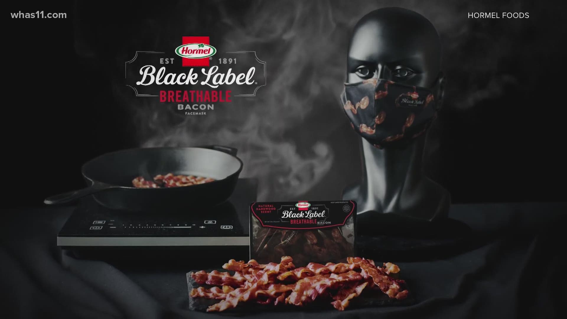 The "Black Label Breathable Bacon" is made with the "latest in in pork-scented technology," according to a press release.