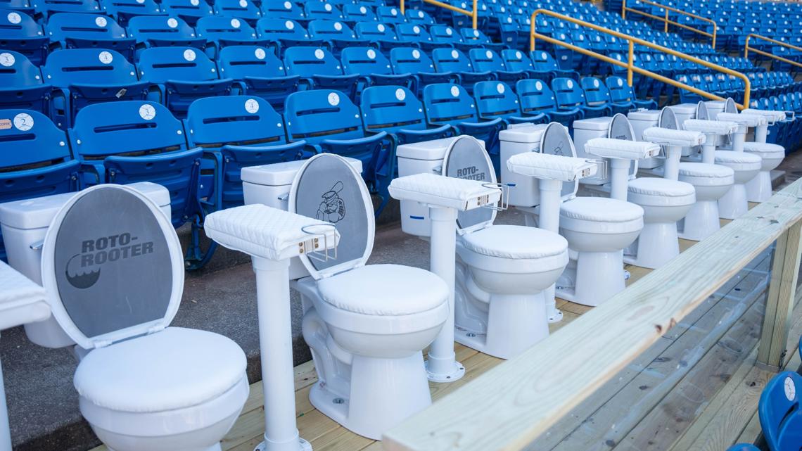 'Toilet Row' Lake County Captains now offering 'throne seats