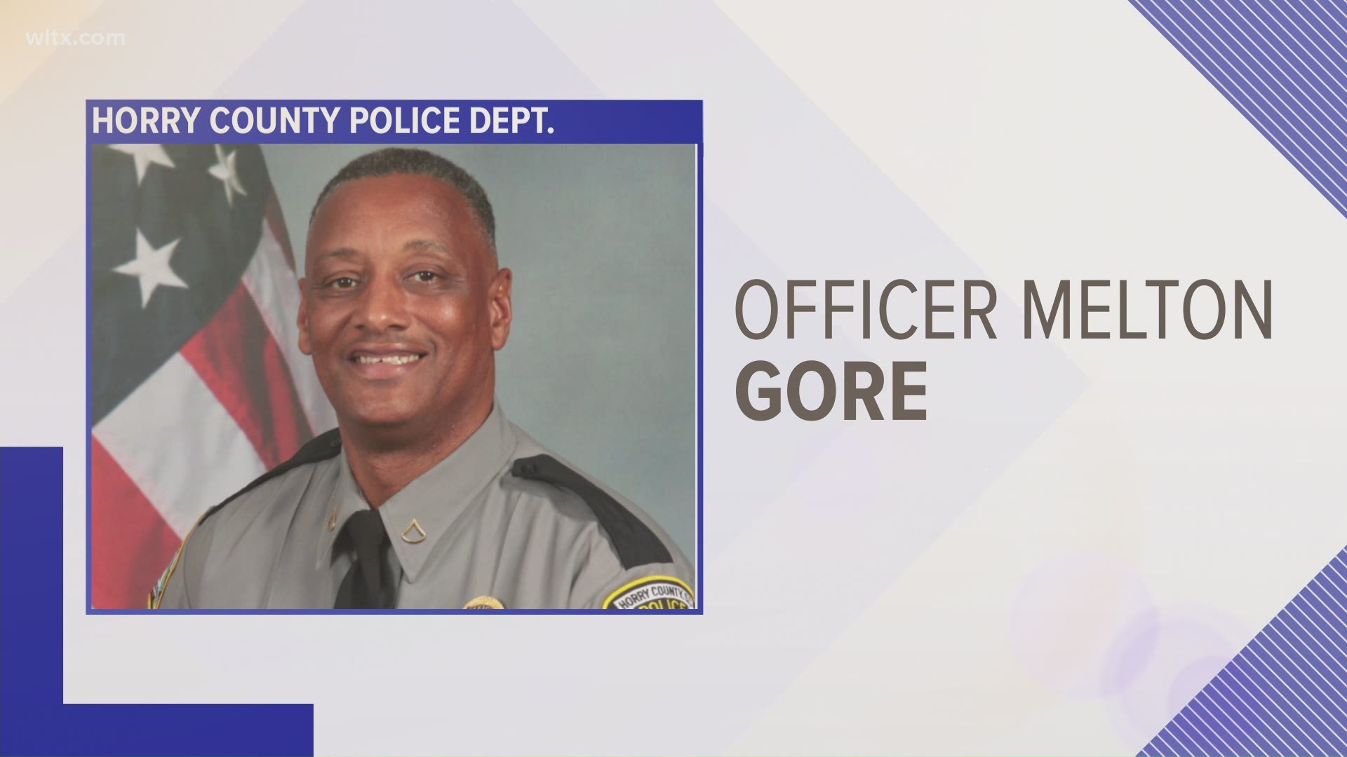 Officer Melton “Fox” Gore was struck and killed Tuesday while removing debris from the roadway.