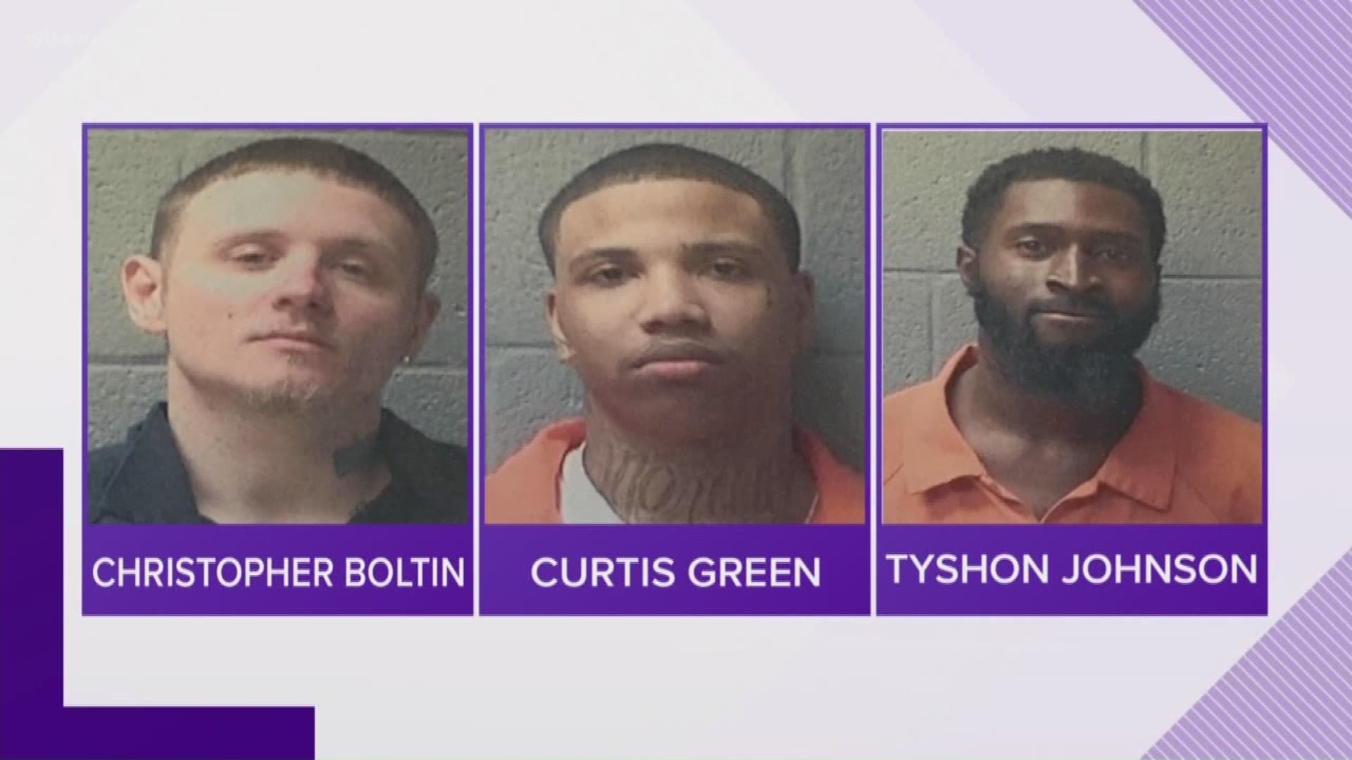 Deputies are on the look out for three 'dangerous' inmates who escaped the Orangeburg County Detention Center Saturday night.