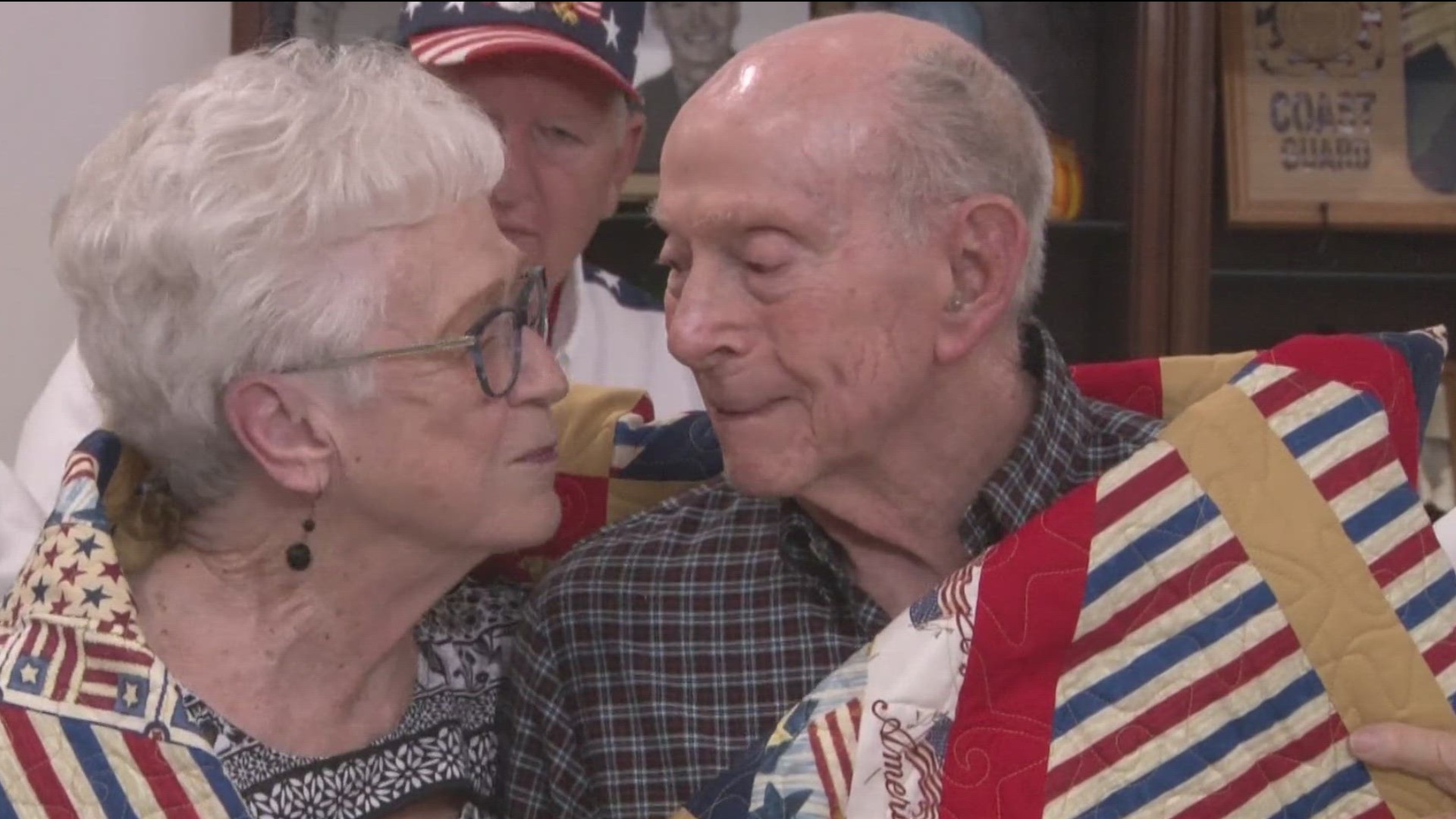 A local 99-year-old veteran received a Quilt of Valor Friday for his service decades ago in World War II.