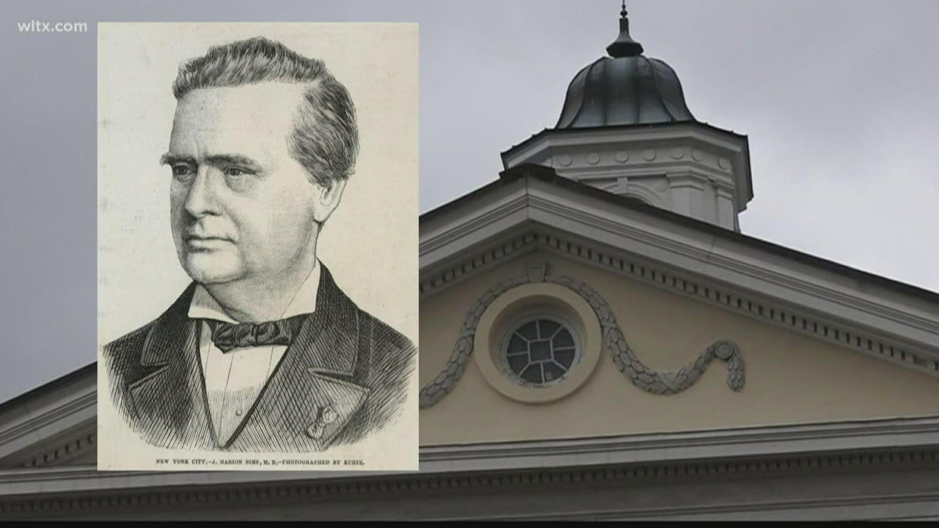 The building honors J. Marion Sims, an American physician known as the "father of modern gynecology" who performed experiments on slaves.
