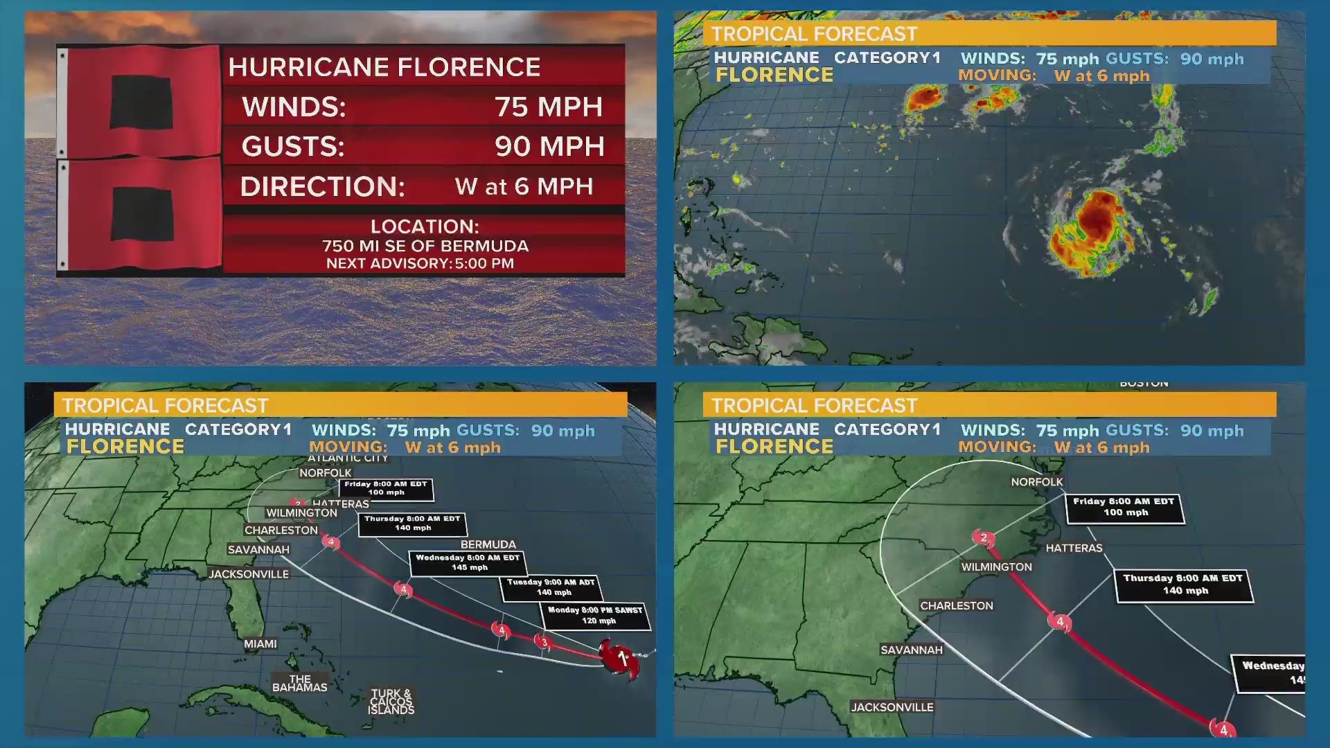 Florence has reformed as a hurricane Sunday morning, and is expected to gain more strength in the next day as it prepares for a possible landfall with the southeastern United States.