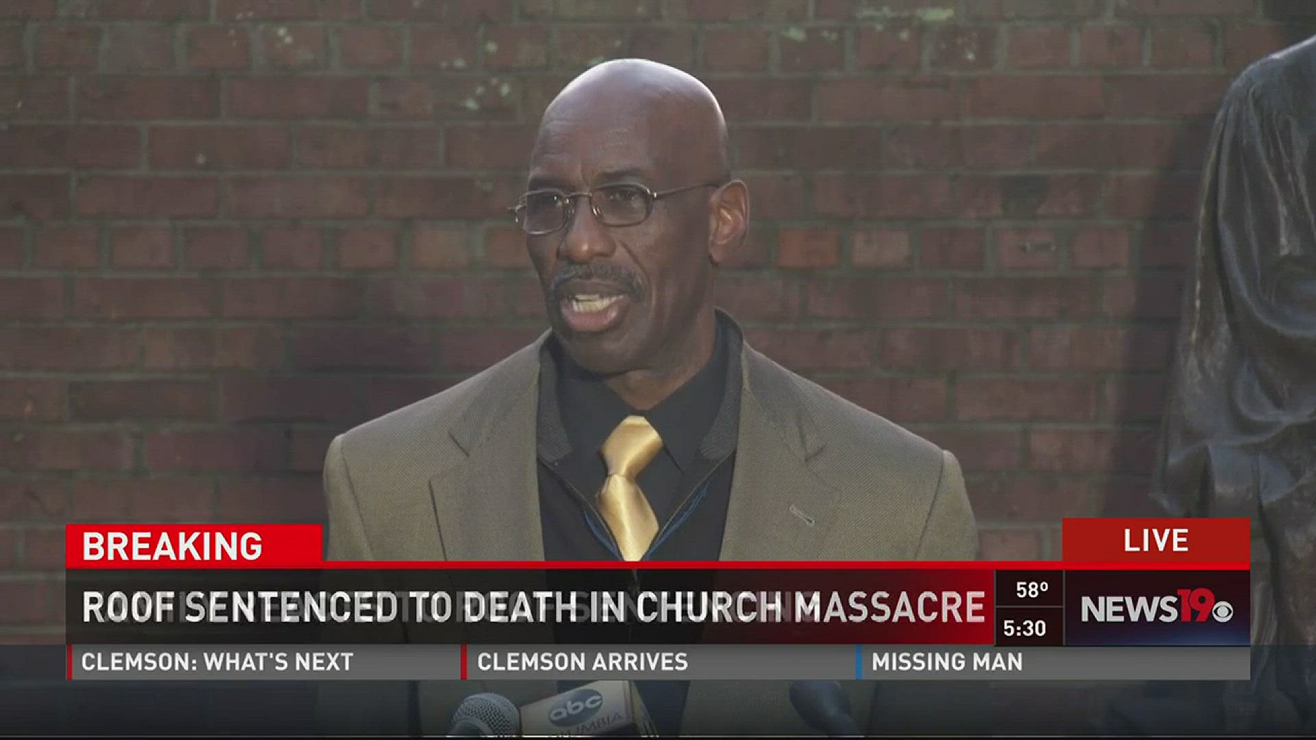 Melvin Graham, the brother of Cynthia Hurt, spoke shortly after Dylann Roof was sentenced to death.