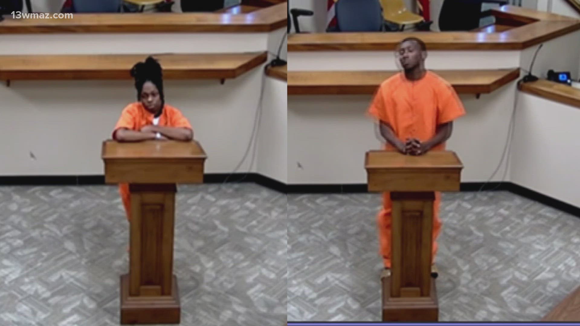 Mykia Williams and Jakaylen Williams faced a Bibb County magistrate judge Monday. The judge denied bond.