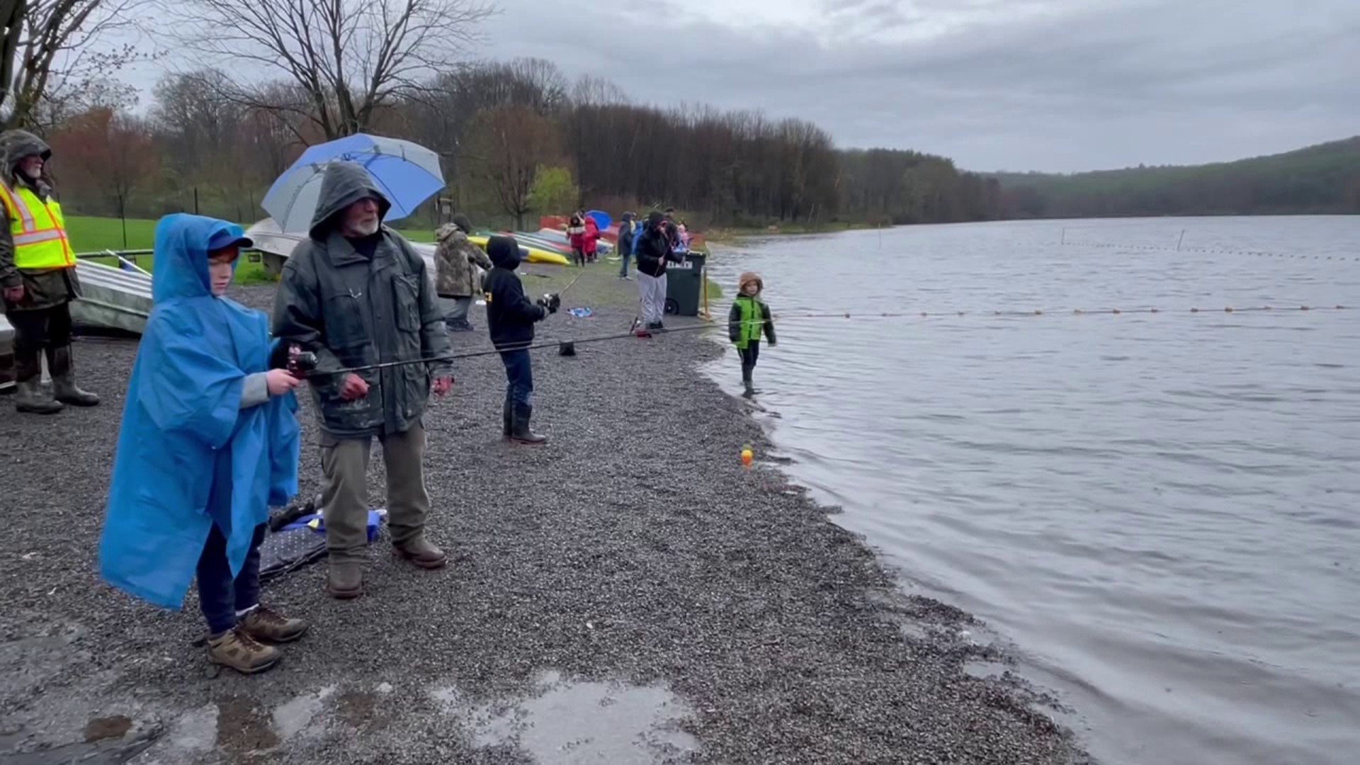 The rainy weather was not ideal for some, but for others in Luzerne County, they embraced it.
