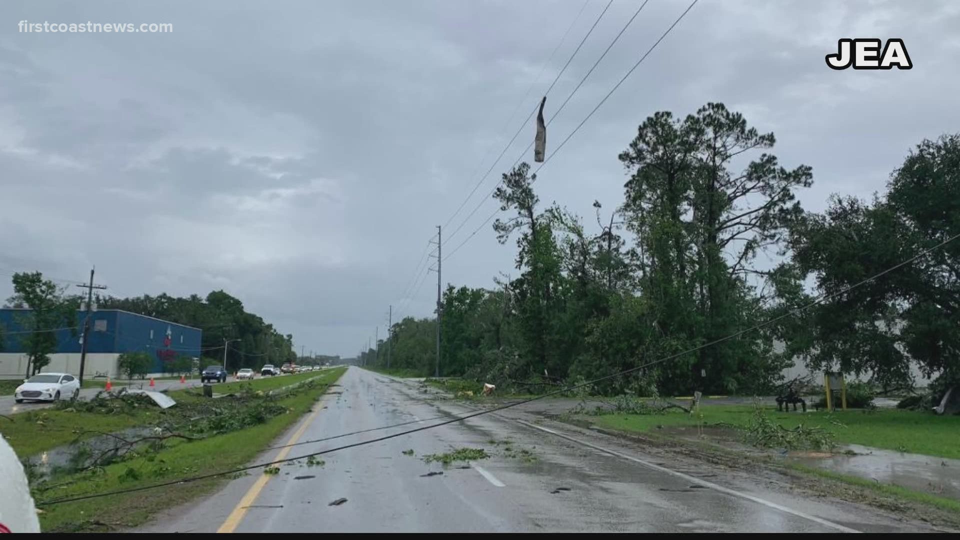 Elsa's aftermath Tornado damage across Jacksonville