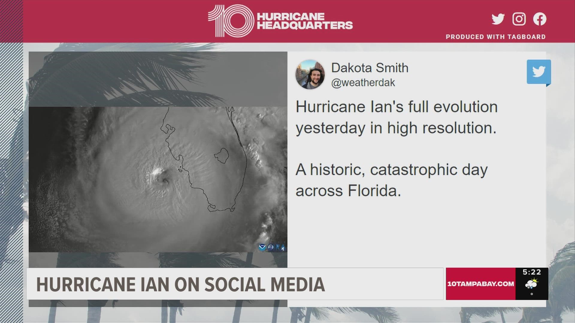 It was a catastrophic day across Florida, and a high resolution image shows the evolution of Hurricane Ian.