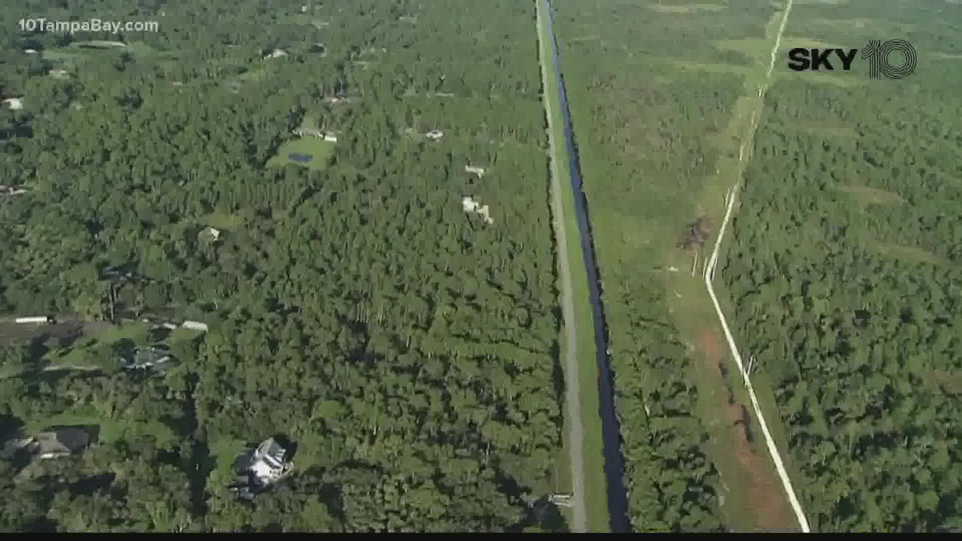 After suspending their search Monday of the Myakkahatchee Creek Park and Carlton Reserve, officers were back again, looking through 25,000 acres for Brian Laundrie.